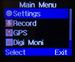 m Main Menü Settings