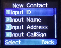 m Menü List NewContact