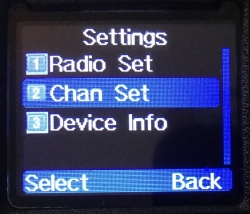 m Menü Settings